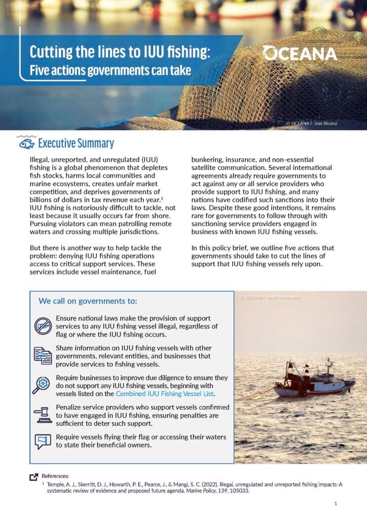 Cutting the lines to IUU fishing: Five actions governments can take -  Oceana Europe