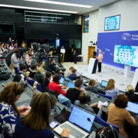 Ursula von der Leyen, President of the European Commission, presents the new members of the College