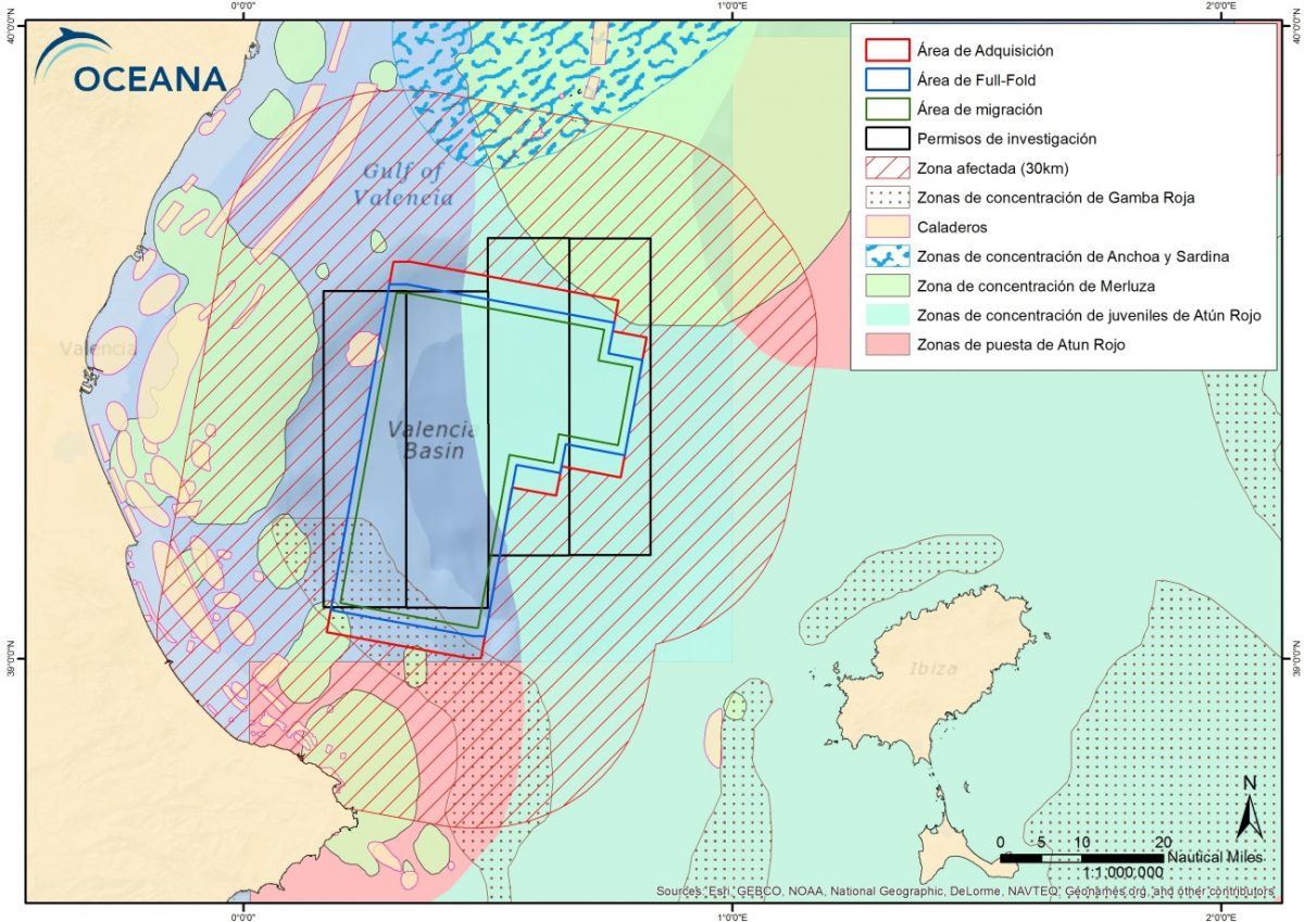 Zonas de interés pesquero afectadas por Cairn