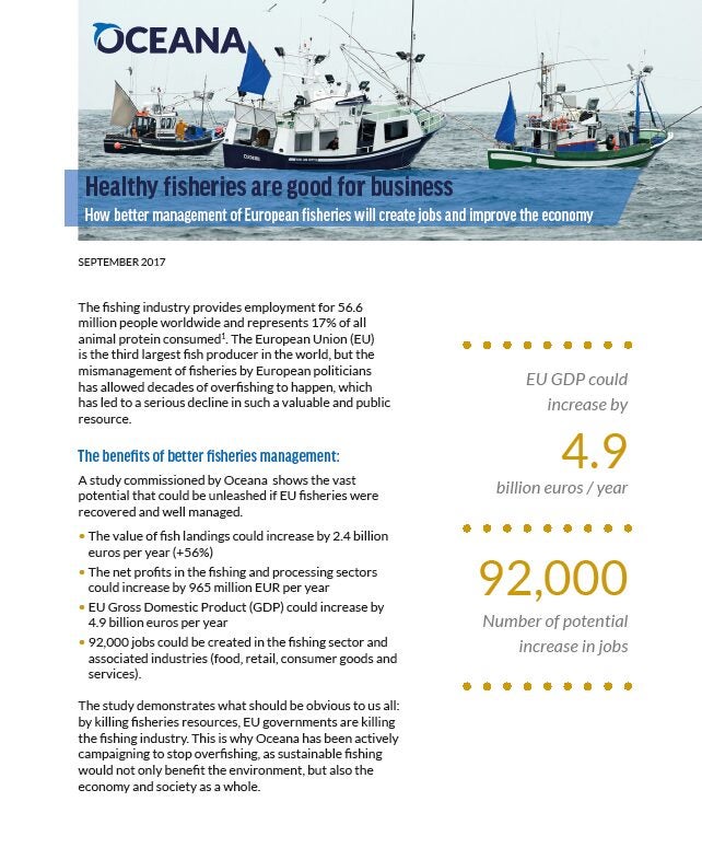 More fish, more jobs, more money - Oceana Europe