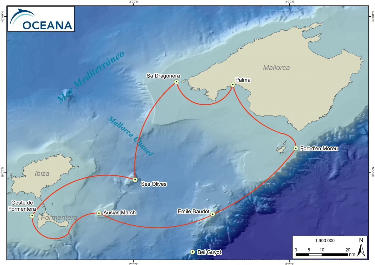 Ruta montañas submarinas de Baleares 2014