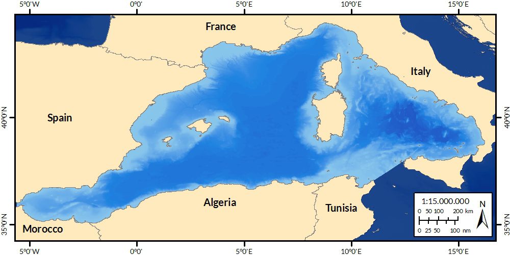 Map of the Mediterranean